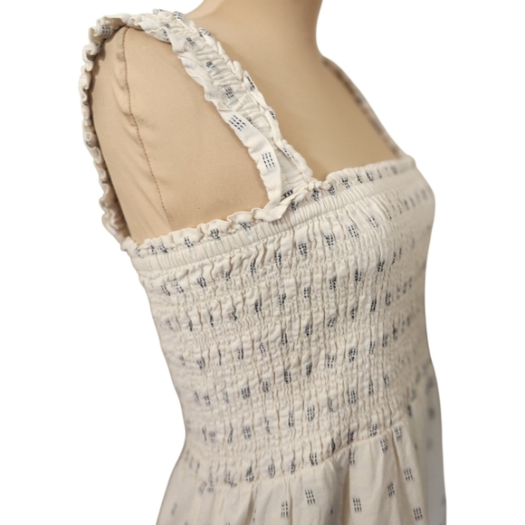MADEWELL "Lucie" Smocked Textural Clipdot Sundress - Size M - Picture 6 of 14